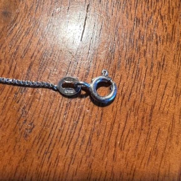 Vintage 925 fine square snake chain with spring clasp 24 inches - Picture 2 of 2